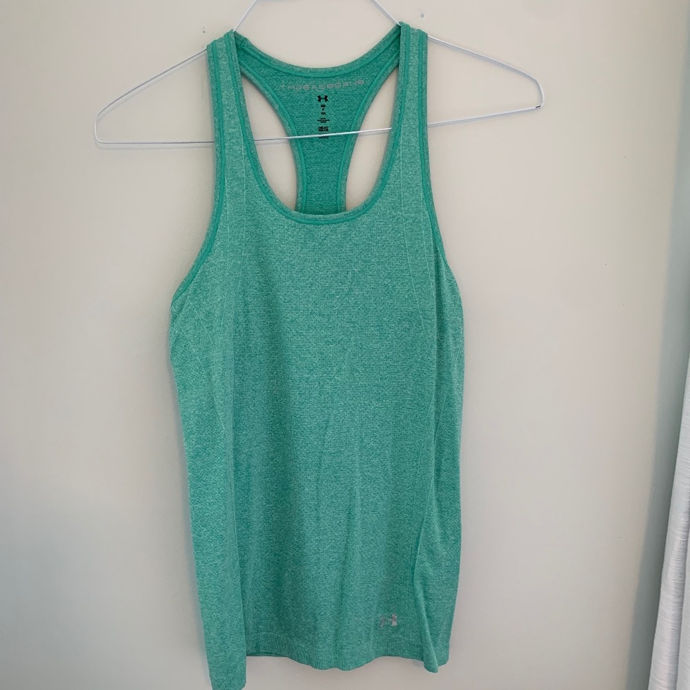Under Armour green workout top racerback